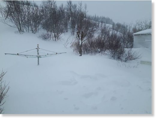 Rebekka's first photo of the washing line.