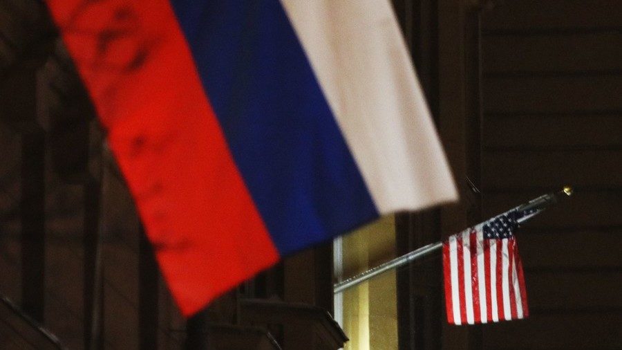 Click to enlarge Russia United States flags