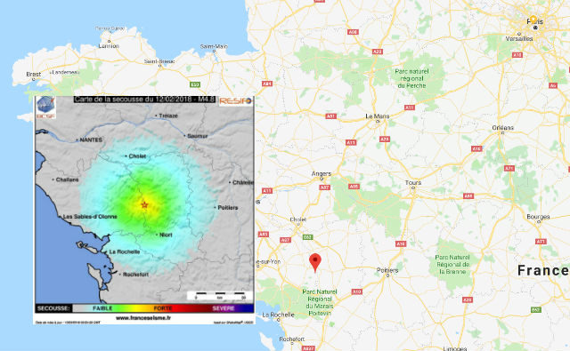 M4.8 earthquake in France