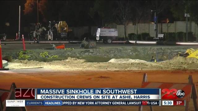 Sinkhole in Bakersfield, CA