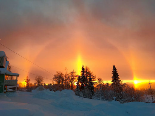 Sun halo over Sweden