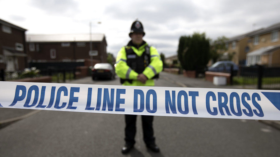 Uk police line crime scene