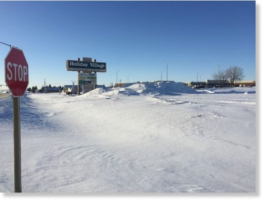 Winter snowfall in Harve