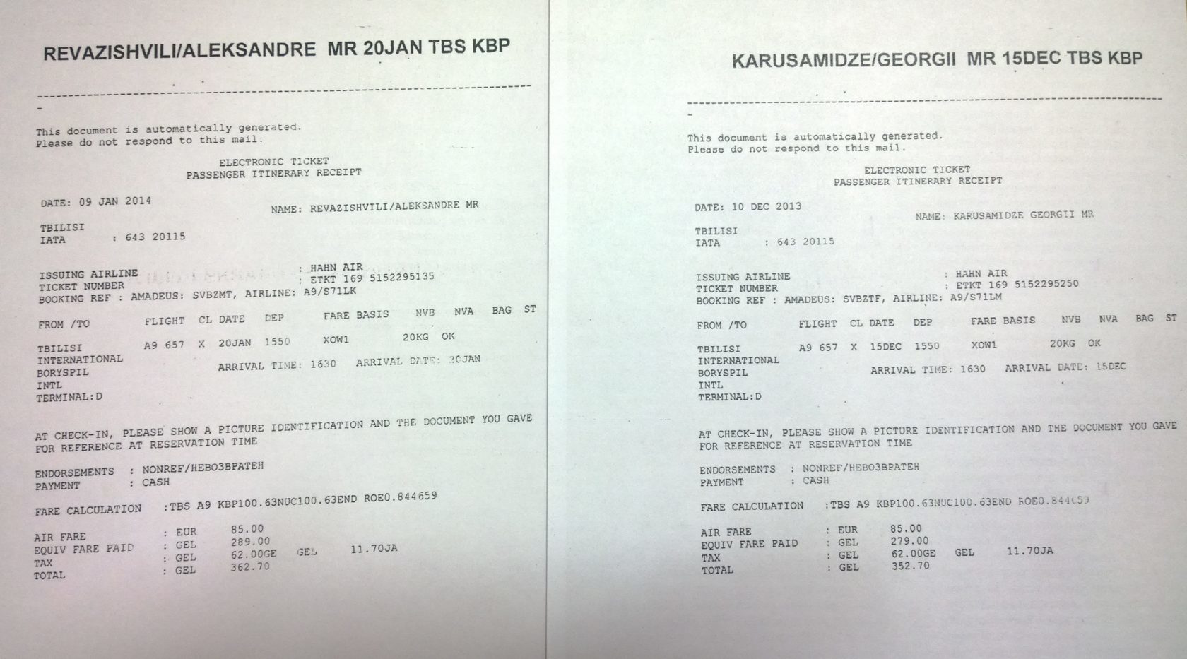 Nergadze Revazishvili plane tickets Maidan