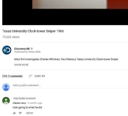 cruz school shooter post