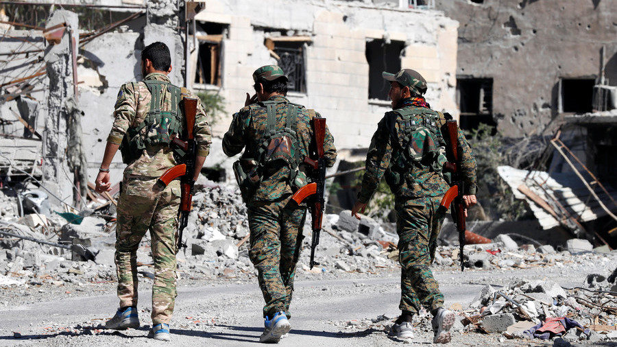 Click to enlarge Fighters of the Syrian Democratic Forces (SDF)