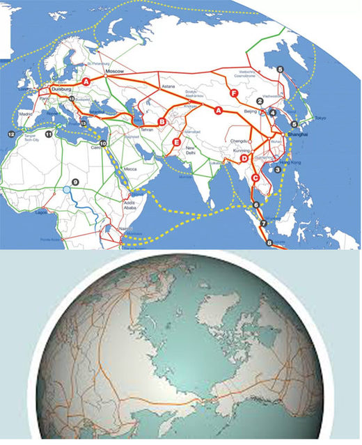 Click to enlarge belt road china world map