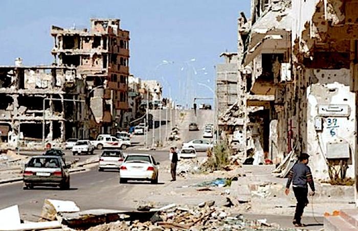 Click to enlarge bombed out city Libya