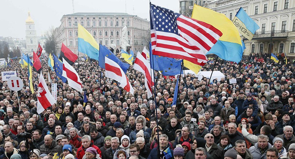 Kiev protest Poroshenko