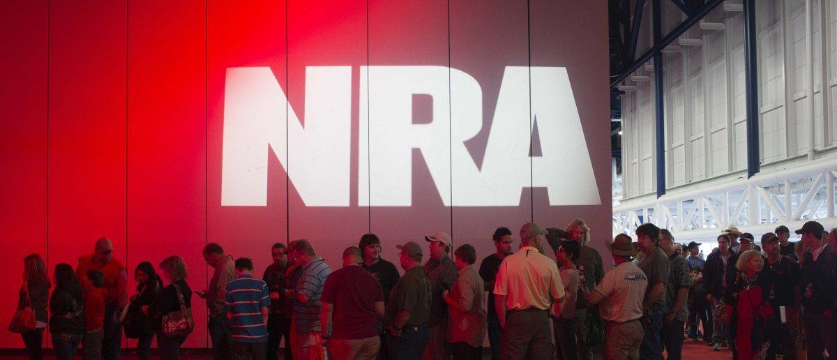 NRA attendees line-up to meet musician Ted Nugent