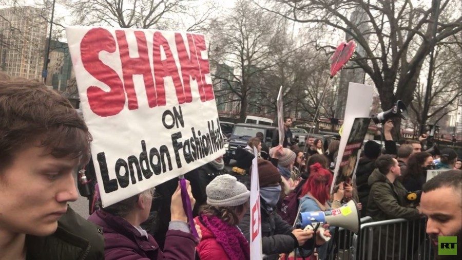 Anti-fur protesters