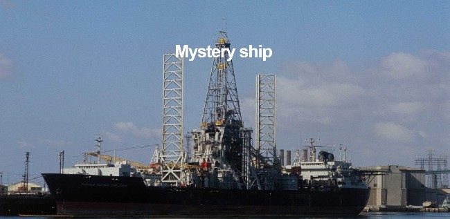 Click to enlarge Hughes Glomar Explorer mystery ship