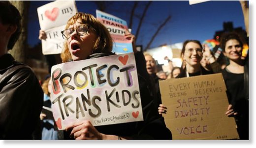 trans protesters