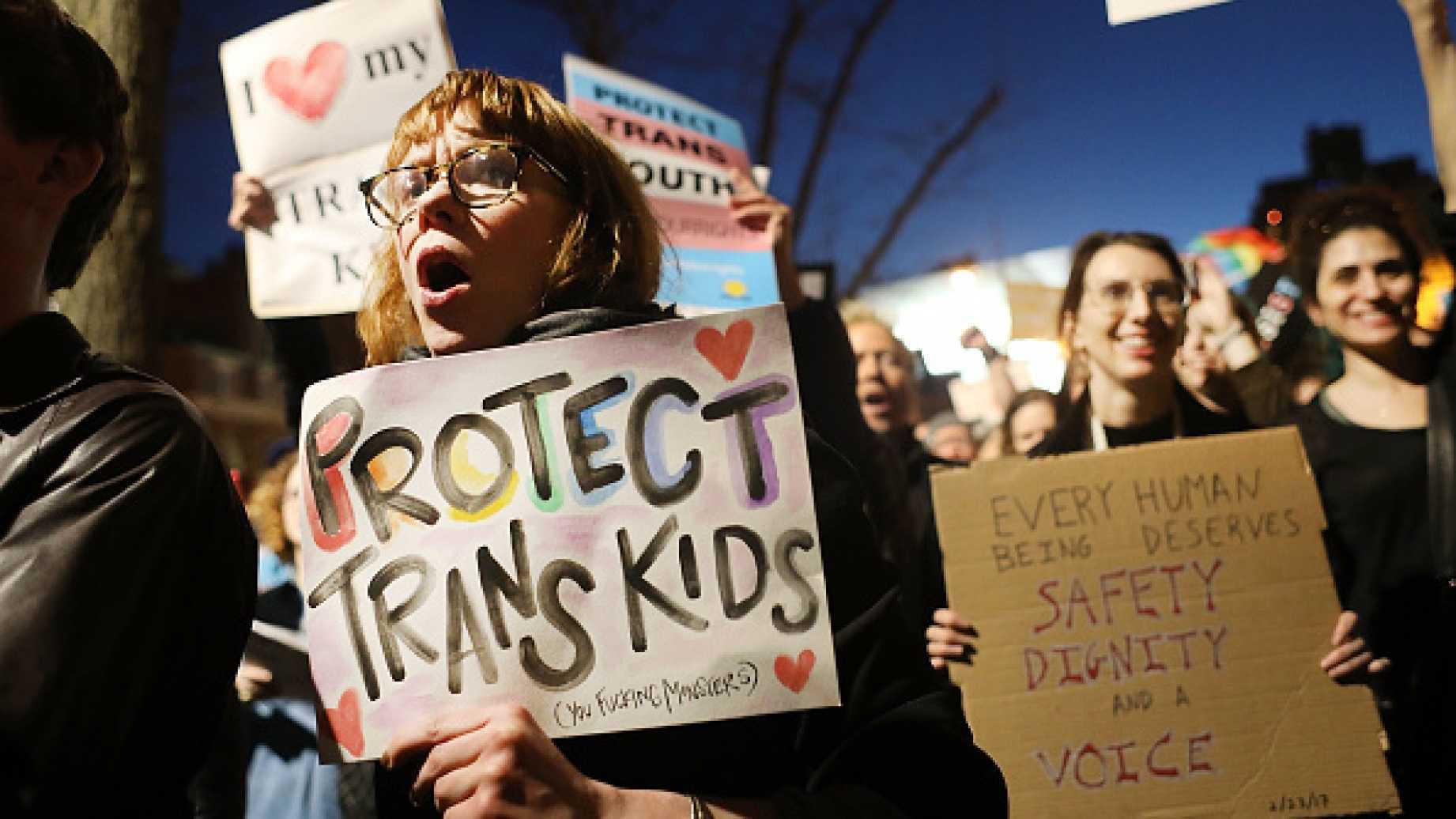 trans protesters