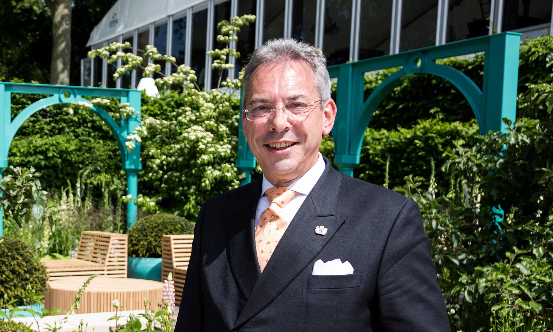 Click to enlarge Robert Davis at the 2017 RHS Chelsea flower show.