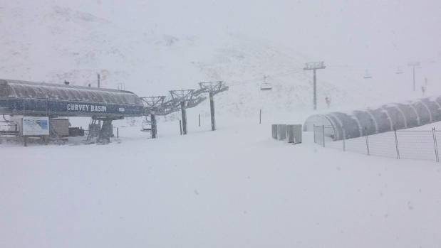 The Remarkables ski field in Queenstown had on average 50cm of snow on Wednesday morning.