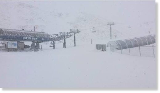 The Remarkables ski field in Queenstown had on average 50cm of snow on Wednesday morning.