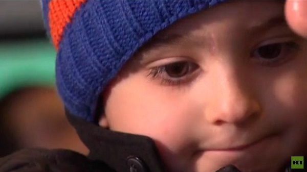 Click to enlarge Boy reunited with grandparents