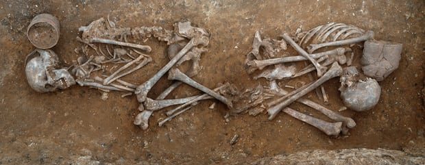 Click to enlarge The study included remains of 155 individuals who lived in Britain between 6,000 and 3,000 years ago.