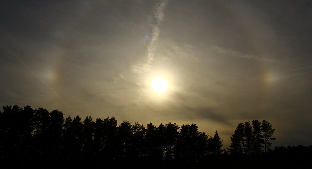Sun dogs over St. Petersburg