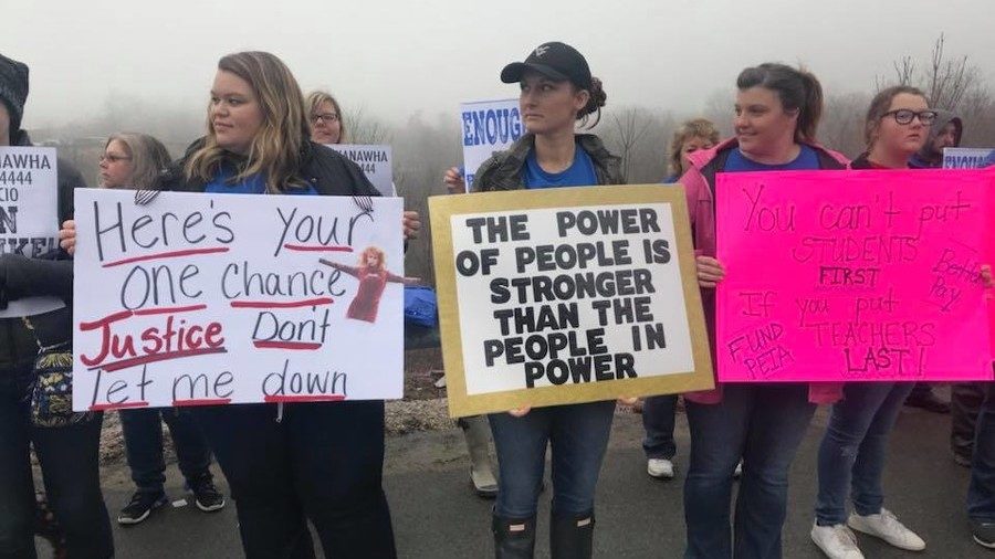 Click to enlarge Teacher's strike