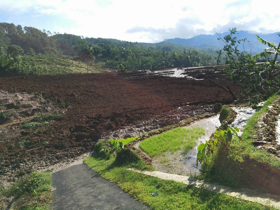 Landslide in Pasir Panjang, Brebes Regency, Indonesia, February 2018.