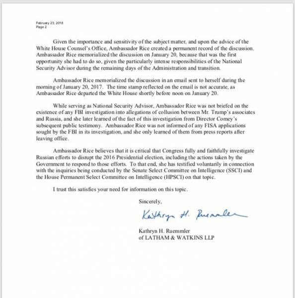 Click to enlarge Susan Rice letter