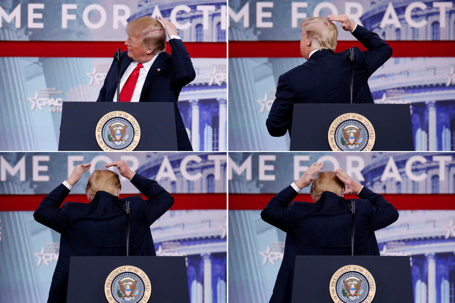 Click to enlarge trump bald spot CPAC