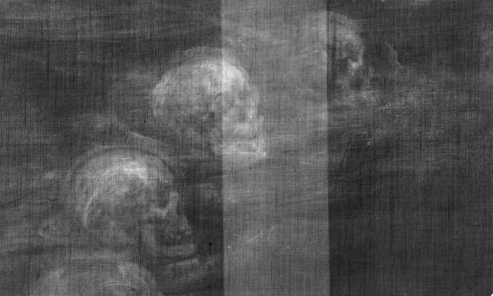Detail of skulls discovered in Glindoni's painting of John Dee.