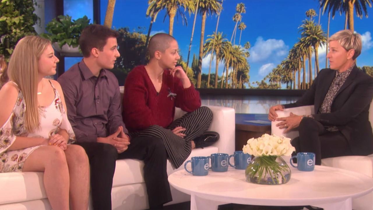 Click to enlarge Stoneman Douglas shooting survivor Ellen DeGeneres