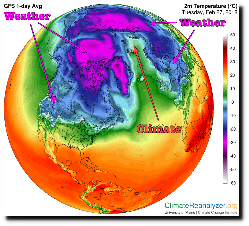 A loop in the jet stream brought record cold to places like Colorado and the UK