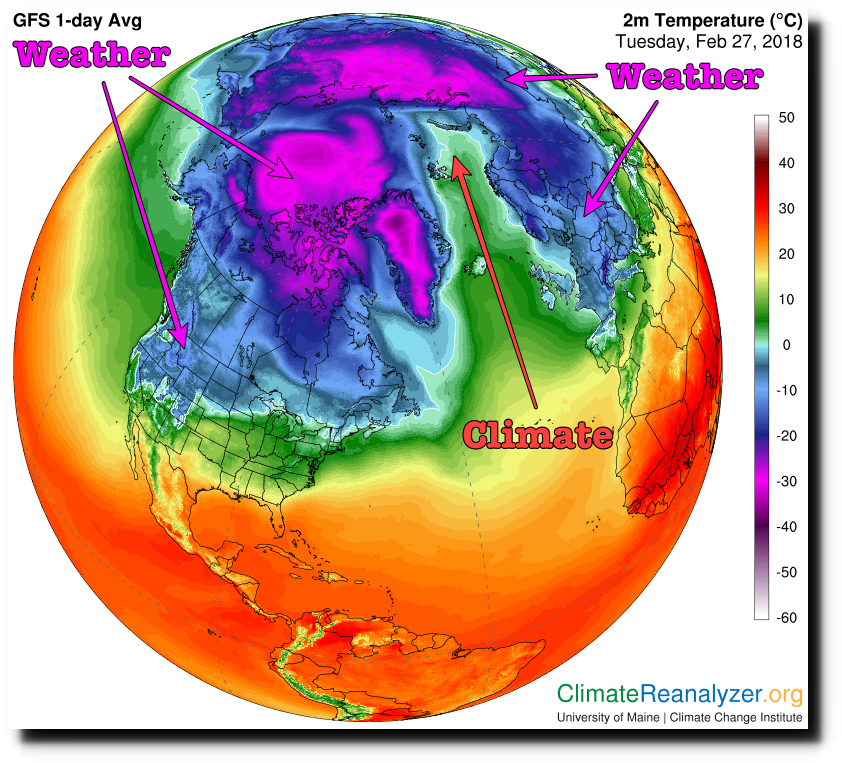 Click to enlarge A loop in the jet stream brought record cold to places like Colorado and the UK