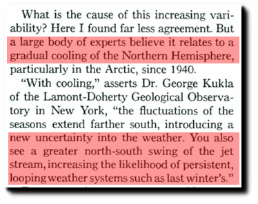 Click to enlarge TIME Magazine Archive Article - Another Ice Age? - Jun. 24, 1974
