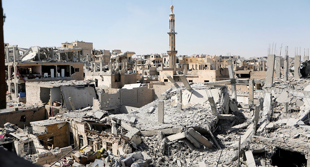 Click to enlarge Damaged buildings