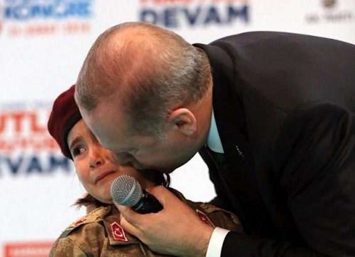 Click to enlarge Erdogan crying girl