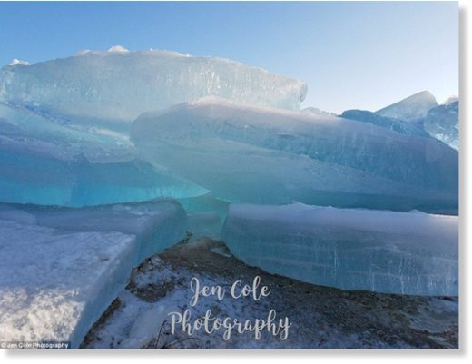 Click to enlarge In the middle of her work shift Sunday morning, mother-of-three Tori Burley received a text message from her father that excited her: 'The blue ice is back!'