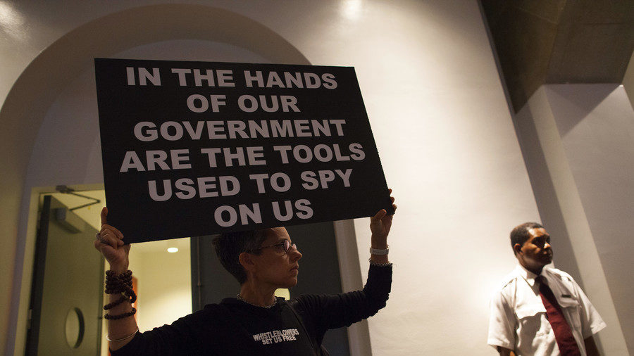 Snowden protester
