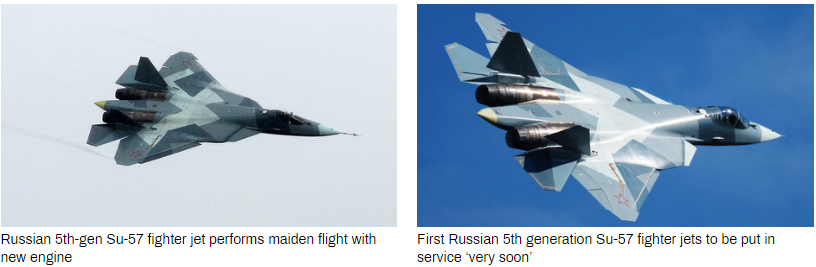 Russian 5th-gen Su-57 fighter jet