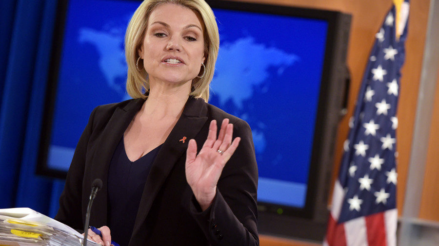 Click to enlarge State Department Spokesperson Heather Nauert