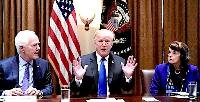 Click to enlarge TrumpFeinsteinCornyn