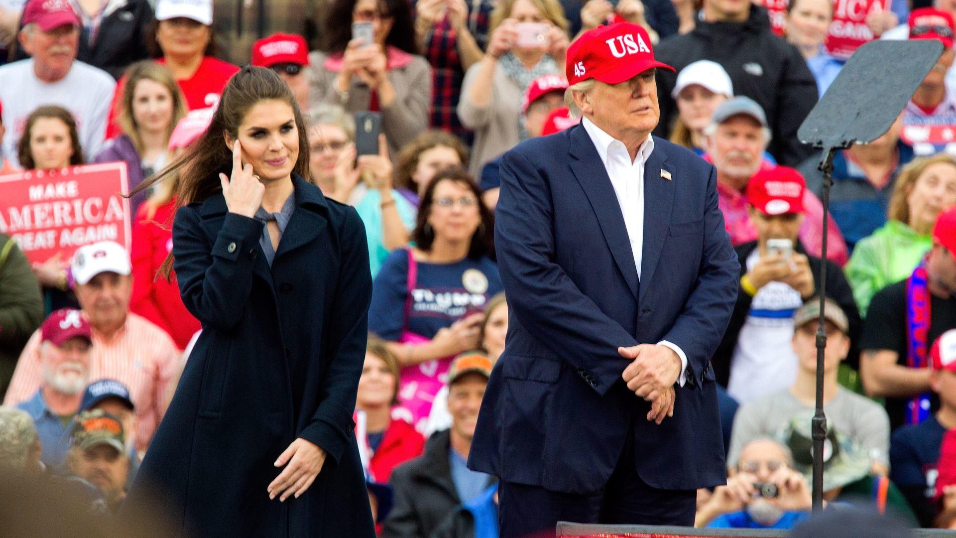 Click to enlarge Hope Hicks and Donald Trump