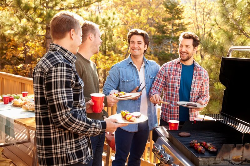 dudes at a bbq