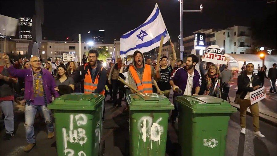 protesters took to the streets of Tel Aviv Saturday, to demand Prime Minister Benjamin Netanyahu's resignation