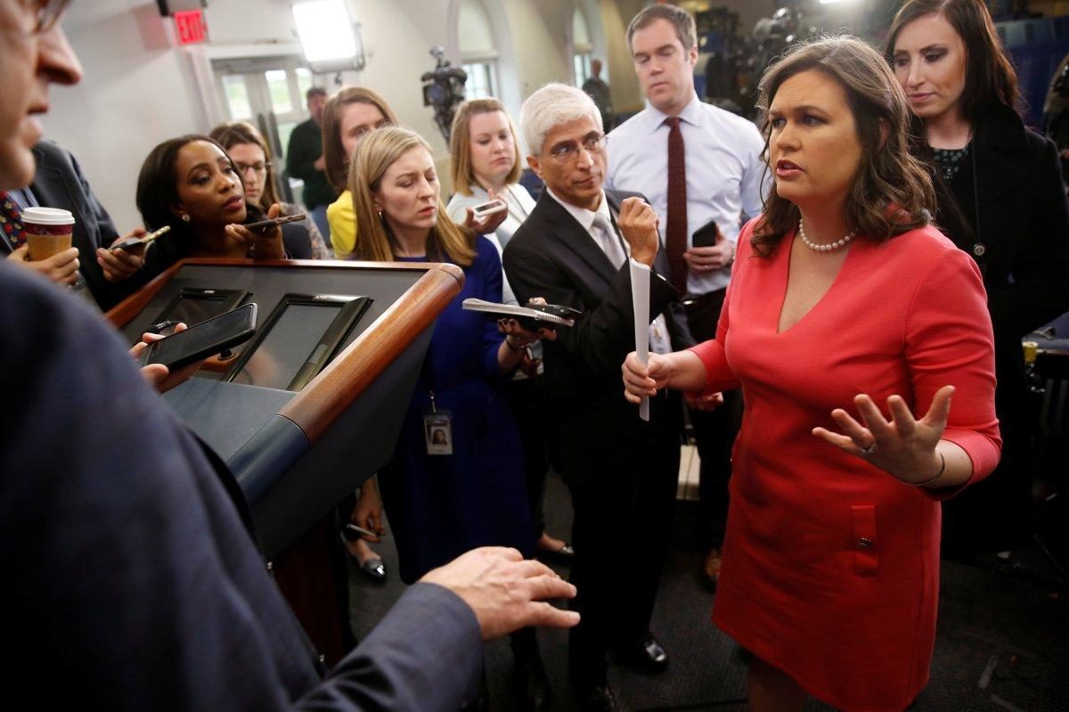 White House press secretary Sarah Huckabee Sanders