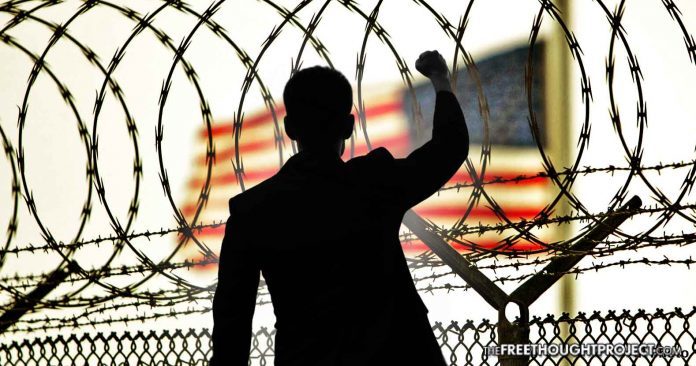 protester barbed wire