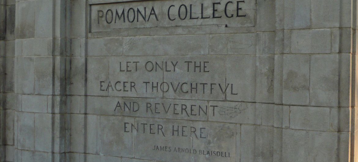 pomona college engraving