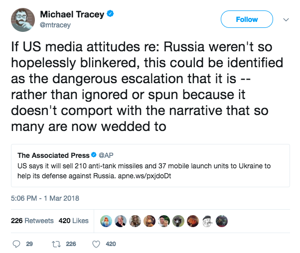 Michael Tracey tweet Twitter