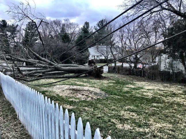 high winds power outage washington dc mar 2 2018