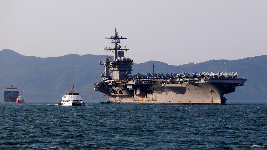 Click to enlarge U.S. Navy aircraft carrier