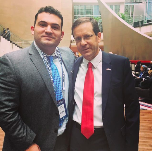 Click to enlarge Max Adelstein AIPAC Isaac Herzog